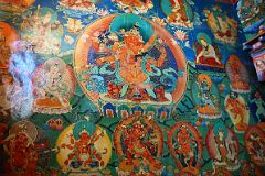 17 Rongbuk Monastery Main Chapel Wall Painting Of Lord Of The Dance And His Consort In Yabyum.jpg